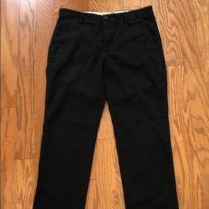 Dockers flat front khakis in black